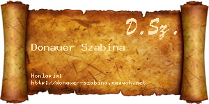 Donauer Szabina névjegykártya