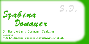 szabina donauer business card